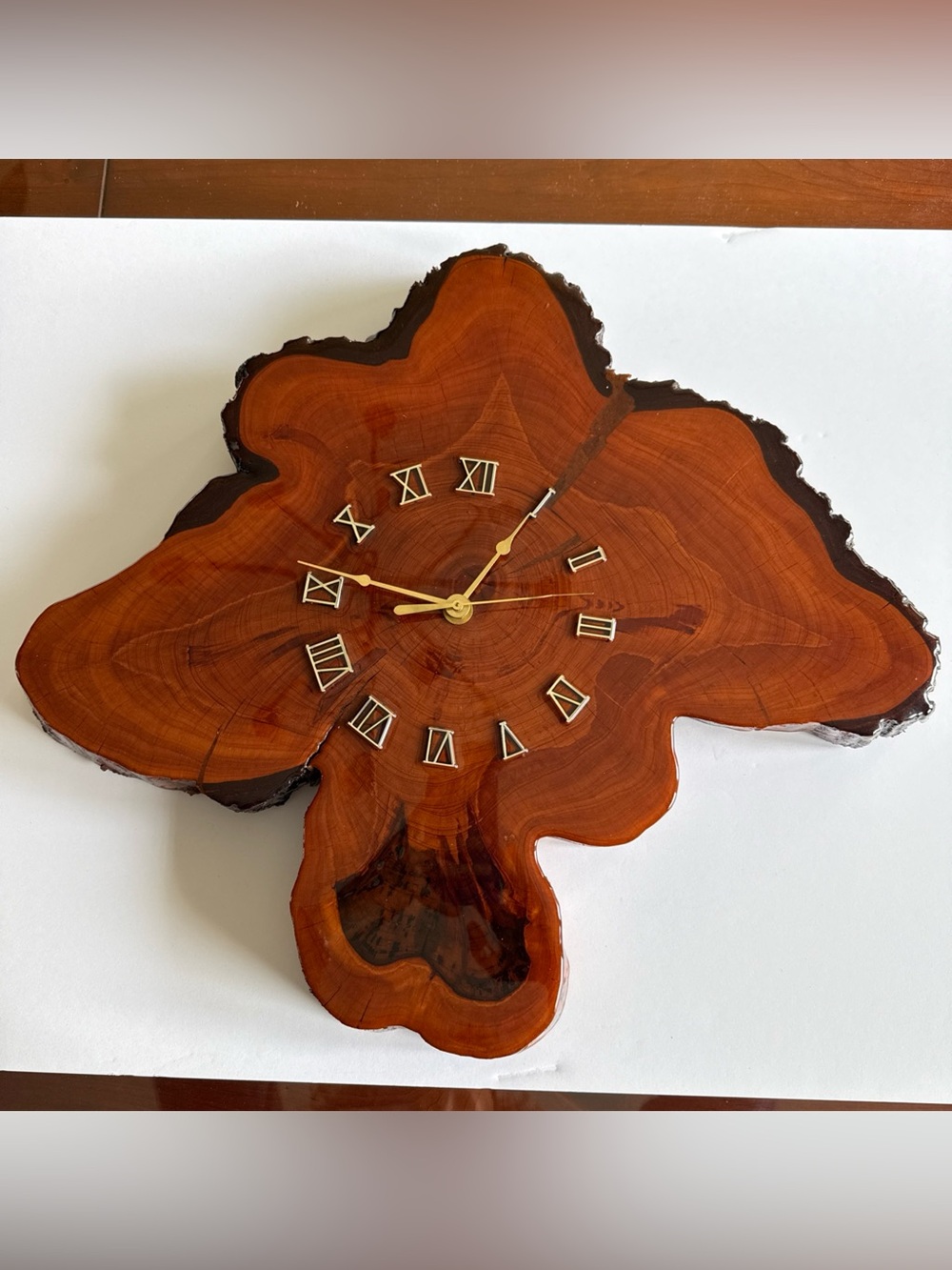 Cypress wooden Clock made in Milwaukee Oregon